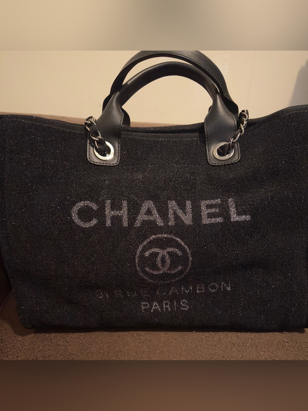 Like New CHANEL Boucle Danville Tote with dust bag. Only worn twice.